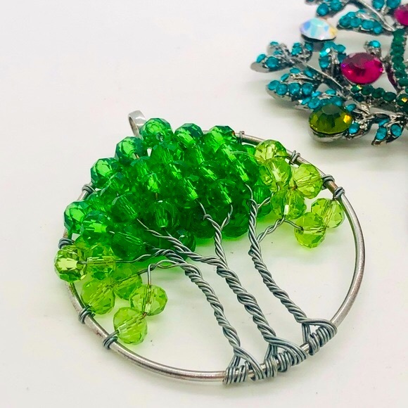 Vintage Crystal Rhinestone Tree Jewelry Lot - Picture 7 of 8